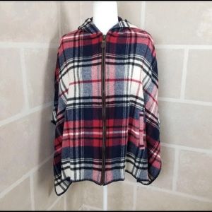Brooks Brothers Plaid Zip Cape